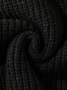 كنزة صوفية رجالية بياقة عالية بطبعة عملة قديمة، خريف وشتاء