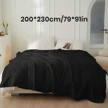 1pc Throw Blanket, Bedding, Cozy And Warm Blanket, Lightweight Soft And Comfortable, Solid Color Series, Minimalist And Stylish Design, Suitable For Sofa, Bedroom, Living Room, All-Around Comfort, Travel Use, Nap Blanket, Reference Size Image, Multiple Sizes Available, Machine Washable, Autumn Decor, Room Decor, Back To School, School Supplies
