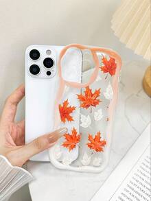 Ốp lưng điện thoại chống sốc hình lá phong lượn sóng màu kem, kèm vòng tay hạt cườm thủ công, tương thích với iPhone 17pro/17Air/17/17promax/16/11/16pro/16plus/16promax/16e/15Promax/13/14/12/XS/XR/7G/8P, Galaxy và Redmi. Phiên bản quốc tế, không phải phiên bản nội địa. - Nhiều màu - Xem 5