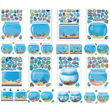 8/16 张水族馆鱼拼图贴纸、DIY 伪装贴纸、自制贴纸，适用于节日派对礼品袋、生日礼物 - 彩色 - 查看 4