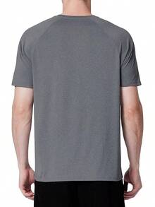 Men's UPF 50+ Swim Shirts, Short Sleeve Rash Guard, Quick Dry-Shirt Fishing And Surfing - 深灰色 - 查看 3
