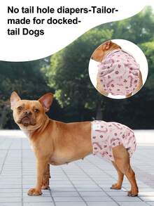 3pcs Reusable Female Dog Diapers, Tailless Design Suitable For Bobtail Dogs, Multipurpose Dog Physiological Pants, Anti-Harassment Sanitary Pants - Multicolor - View 3