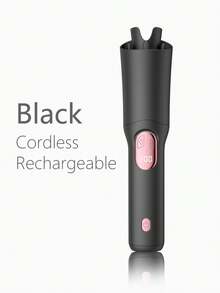 可充电无绳便携式自动卷发器自动旋转陶瓷棒卷发器美发工具 USB 防烫伤且易于卷发，便携式旅行卷发器，可充电无线卷发器 32 毫米/1.2 英寸， - 彩色 - 查看 14