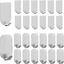 ganchos para colgar ropa ganchos para colgar ropa Ganchos Para Pared, POGEPE 24 Piezas(12 Grande +12 Pequeño) Ganchos de Acero Inoxidable, Ganchos Adhesivos para Pared, Ganchos de Pared Autoadhesivos, para Pared, Ropa, Cocina, Baño, Colgar, Bolsas - Negro - Ver 1