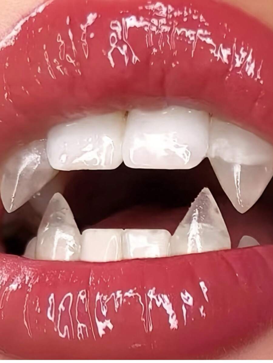 2Pcsvampire Dentures, Sharp Teeth, Zombie Fangs, Parody Halloween Teeth