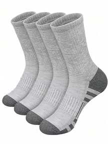 2/5/10/20 Pairs Of Men's Striped Print Mid-Calf Socks, Spring And Summer Set, Casual And Comfortable Socks, Suitable For Daily Wear, Simple Men's Socks Suitable For All Seasons, Sports Simple Style Mid-Calf Socks, Fall
