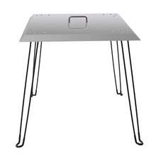 Outdoors Fire Pit Heat Deflector Pushes Heat Down And Out Stainless-Steel With Carrying Handle - Silver - View 10