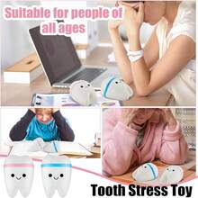 1/2/4 Pieces Jumbo Tooth Slow Rising Fake Tooth Anxiety Relieve Toy Dental Toys Dental Assistant Gifts For Stress Relief Teens, Adults(Classic)