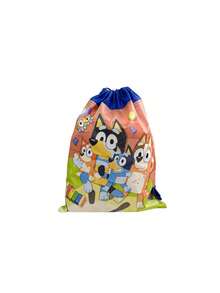 Bluey 1Pc Bluey Theme Drawstring Gift Bag Cartoon Non-Woven Storage Bag Organizer Bag Suitable For Parties And Gatherings For Storage And Decoration Of Birthday Gifts(Some Parts May Be Random)