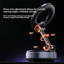 1pc Universal High-End Magnetic Car Phone Holder With Vacuum Suction For Car Dashboard, Suitable For Central Control Screen, Ideal For Car Navigation