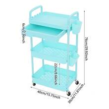 YUNRUX Food Service Carts & Trolleys - Black - View 2