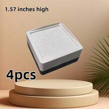 4pcs Detachable & Adjustable Bed Risers, Heavy Duty Furniture Leg Extenders, 4.33"/2.95"/1.57" Square Furniture Lifts, Reusable Plastic Sofa, Table, Chair, Desk And Bed Raisers, Heavy Duty Furniture Risers, Christmas Decor, Room Decor, Christmas, Home Christmas Decor, New Year - Multicolor - View 11