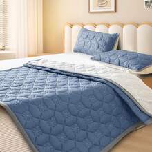 Waterproof Mattress Pad - 1 Pc Soft&Breathable King-Size Mattress Pad, Removable Waterproof Mattress, Comfortable Bedding - Protective Cover, Hotel Quality, Strap Design - Blue - View 9