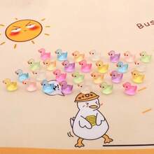 82/51/41/31/21/11/20/10/1 [ Random Mixed Little Ducks + 1pc Random Color Suitcase]Colorful And Fun Luminous Cute Cartoon Duck Animal Ornament, Used For DIY Crafts, Mobile Phone Cases, Keychains,Resin DIY Accessories, Luminous Without 31/21/11/20/10/1 - Multicolor - View 4