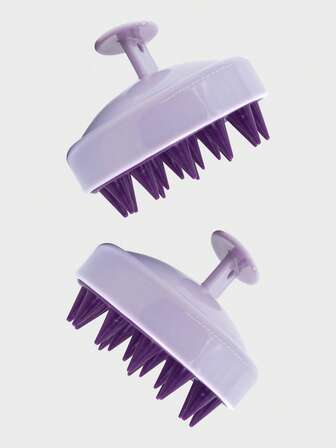 1 st/2 st silikonschampoborste, hårbottenmassageapparat, våt- och torrschampomassageborste, manuell hårbottenskrubber med mjuk silikonborst för kvinnor och män, hårbottenskrubber för mjällborttagning, ultramjuk silikonhårbottenexfoliering - passar alla hårtyper, Halloweenpresenter, julklappar