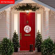 1 件粉色可爱雪人 2D 花环装饰木牌 8*8 英寸派对装饰墙面装饰门装饰厨房装饰浴室装饰卧室装饰儿童房装饰冬季装饰、家居装饰、房间装饰、墙面装饰 - 多色 - 查看 5