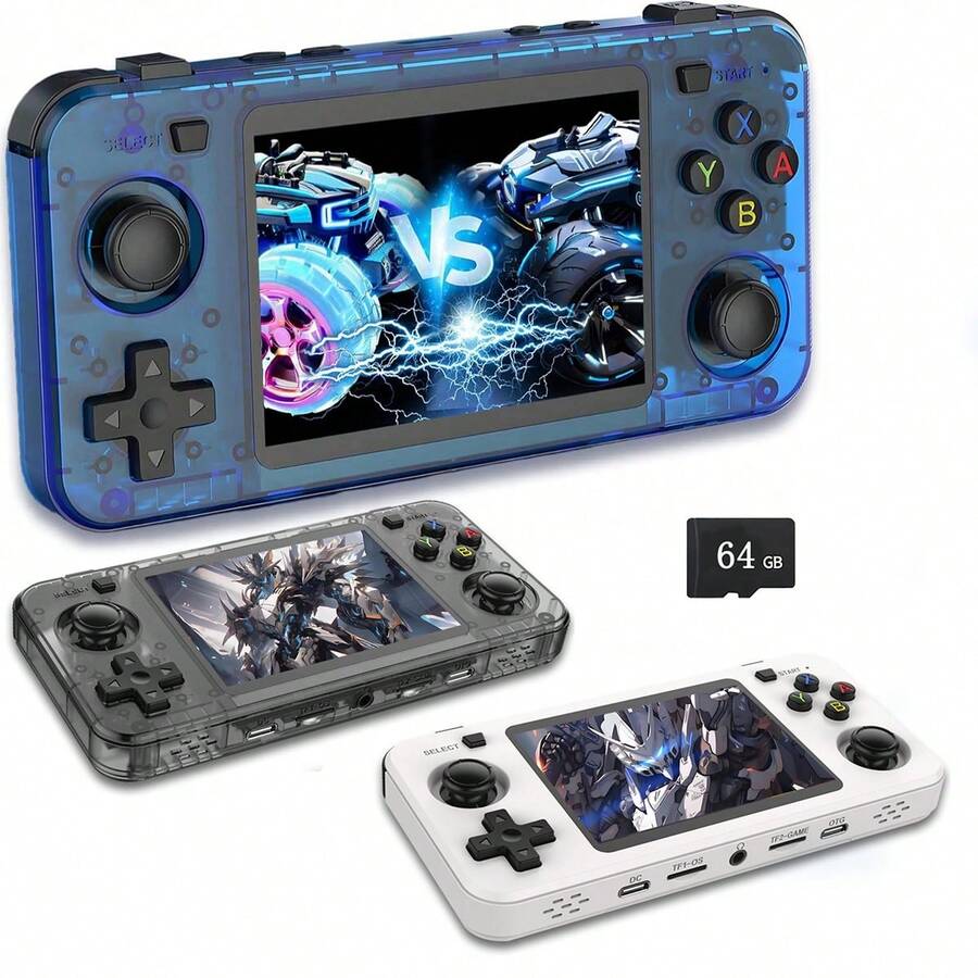 R36H Retro Gaming Console 64GB, Handheld Retro Games Console With Built ...