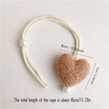 Heart Curtain Tiebacks Decorative Fleece Heart Curtain Ties Rope Curtain Holdbacks For Home Decorations - B - View 11
