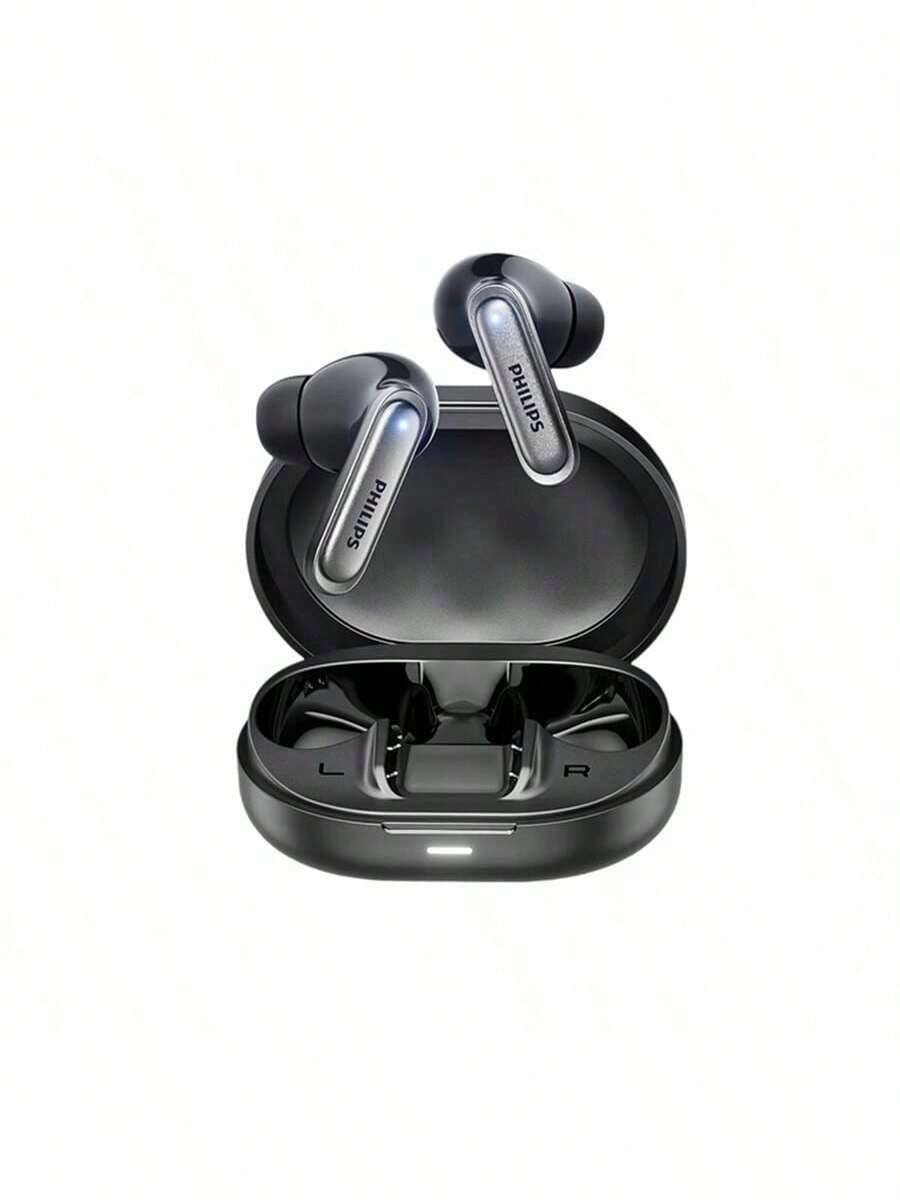 PHILIPS TAT2120 Sports Bluetooth Headphones, Stable In-Ear Design, Active Noise Cancellation, Waterproof And Sweatproof, Long Battery Life, Low-Latency Gaming, Black