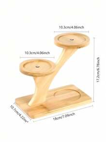 1 szt. bambusowy stojak na doniczki z tacką do dekoracji sukulentów, specjalny stojak na kwiaty na balkon, kreatywny stojak do przechowywania z litego drewna bambusowego, stolik z figurkami/ozdobami