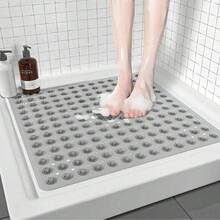 1pc Square Anti-Slip Massage Bath Mat, Waterproof PVC Material With Suction Cups, Non-Slip Bathroom Tub Mat - Multicolor - View 14