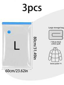 5/3/1 Set Kleidung Kompressionsverpackungsbeutel, Vakuum-Kompressionsbeutel, transparente Kompressionsbeutel, Reise-Kompressionsbeutel, Vakuumbeutel, Vakuum-Aufbewahrungsbeutel geeignet für Kleidungsaufbewahrung, Bettdeckenaufbewahrung, Kofferaufbewahrung, Weihnachtskleidungsaufbewahrung, Reiseaufbewahrung, Studentenwohnheim Reisegarderobe, tägliche Notwendigkeiten, Reiseutensilien