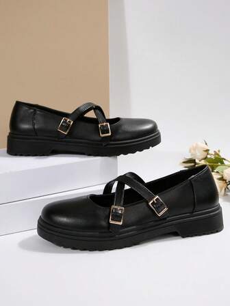 Mocasini cu talpă groasă pentru primăvară și toamnă, pantofi casual confortabili cu toc gros pentru adolescenți, stil universitar, versatili, potriviți pentru studenți