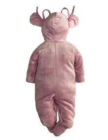 Mameluco para bebe con gorro bordado Disney - Rosa coral - Ver 4