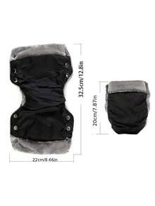 1双婴儿推车防水手套分体保暖手套保暖防风防水手套适用于冬季婴儿推车童车婴儿车电瓶车也可使用