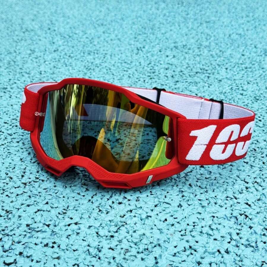 High Quality 100 Motocross Goggles ATV Protection Cycling Racing Motorcycle Glasses MTB Mask Sunglasses Windproof Skiing Goggles - PK-Hồng - Xem 1