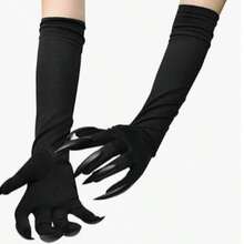 1 双黑色长爪手套，狼人派对爪套服装道具，角色扮演手部装饰配件