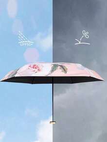 1 pièce Mini parapluie pliant, imperméable, protection UV, parapluie de voyage polyvalent, compact et portable