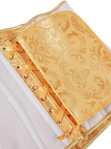 حزام تنحيف الخصر كورسيه تحت الصدر من نسيج جاكار كلاسيكي، مناسب للنساء، مشكل للخصر، مناسب لحفلات الهالوين