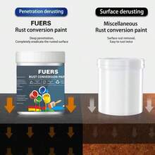 Metal Surface Paint, Rust-Proof Paint, Rust Converter Paint, Suitable For Indoor And Outdoor Metal And Rusted Metal Surfaces, Waterproof, Sunproof, Moisture-Proof, Quick-Drying, Used To Cover And Repair Rusted Metal, Multiple Colors, Odorless, Available In 180g/300g/500g Sizes, Comes With Tools - Multicolor - View 5