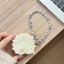 Funda protectora de estilo concha con proceso de enchapado para AirPods Series, Series y Series, compatible con AirPods 1/2/3/4/Pro/Pro2, FreeBuds 5i/6i/SE2/SE3/Pro3/Pro4/Clip y Galaxy Buds 3/Buds 3 Pro, diseñada para niñas con colgante de elemento