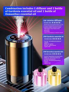 1件装50毫升车载空气清新剂，可有效去除室内异味和汗味，清新空气。适用于汽车配件、汽车香薰、车载香薰机和汽车必需品。它采用汽车启动传感器喷雾设计，内置星空天花板投影灯，并支持USB充电。