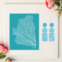 Plantilla de serigrafía de arcilla polimérica con patrón asimétrico, serigrafía de arcilla, utilizada para decorar pendientes de arcilla y otras joyas de arcilla