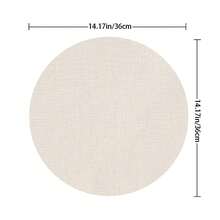 4 piezas/Set, 6 piezas/Set, 8 piezas/Set Manteles individuales a cuadros, 14 pulgadas de diámetro, azul, naranja, azul, verde, estilo rústico, manteles de mesa para Acción de Gracias, adecuados para fiestas, cocina, decoración del comedor - Multicolor - Ver 5