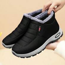 Damen Winter Schneestiefel, neue plüschige, verstärkte Einschub-Warmhalte-Schuhe