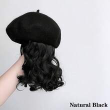 Ladies' Simple And Versatile Beret With Slouchy Short Curly Hair, Heat-Resistant Synthetic Hair, Breathable And Comfortable Outdoor Casual Hat, Suitable For Daily Wear - Multicolor - View 14