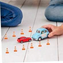 6/10 件迷你交通锥，迷你模拟安全锥路障标志，小型交通标志足球锥，适用于沙箱、工程、建筑、施工角色扮演