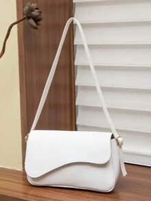 Women's Elegant Shoulder Bag With Adjustable Strap - trắng - Xem 1