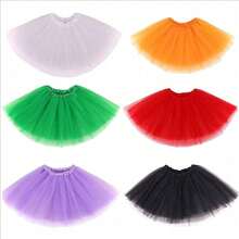 1pc/5pcs 3-Layer Neon 80s Women's 30cm Tutu Princess Tutu Skirt Birthday Party Tutu Dress Up Tutu Skirt Holiday Carnival Costumes. Valentine's Day Accessories