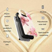 Pink Hibiscus Phone Case Tropical Floral Flower Print Cover Compatible With IPhone 16 15 14 13 12 11 Pro Max