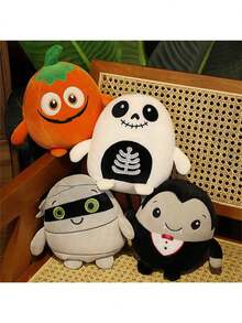 Cute Party Plush Toy Soft Plush Stuffed Vampire Skull Ghost Bat Plush Toy Kawaii Plushies Gift Birthday Gift Christmas Gift - Multicolor - View 5