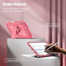 Case For IPad (A16) 11th Generation 11 Inch 2025, IPad 10th Generation Case 2022 With Screen Protector, Heavy Duty Shockproof Rugged Protective Cover, Watermelon Pink - Dưa hấu đỏ - Xem 5
