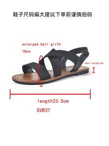 Neue Mode Damen Pantoletten für Frühling/Sommer, stilvolle lässige römische Stil Slip-On Sandalen in Schwarz, Beige, Braun, lässige flache Pantoletten, einfarbige dicke gewebte bequeme Strandsandalen, von Bloggern empfohlene Sandalen mit dicker Sohle, Sommer Strandschuhe, elegante Schnallen Flach Absatz Runde Zehe Slides, geruchshemmend rutschfeste einfache Outdoor-Pantoletten, vielseitige flache Slip-On Sandalen, fallen klein für Damen - Schwarz - Übersicht 8