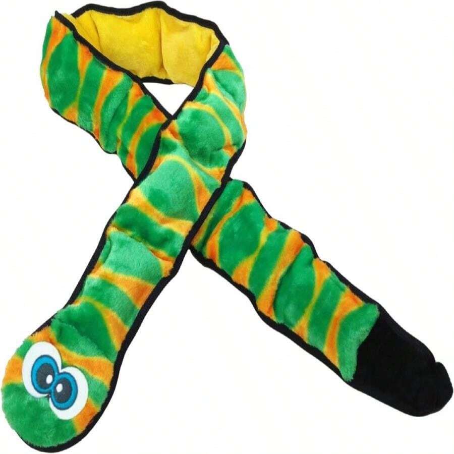 Outward Hound Durablez Stuffing-Free Squeaky Interactive Dog Toy, Tough Plush, Gecko, Green, Large - ColorC - 查看 1