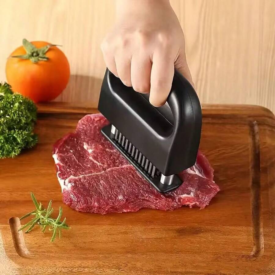 Meat Tenderizer Steak Tool, Father Day Gift 48 Stainless Steel Ultra Sharp Needle Blades Meat Tenderizer Stapler For Tenderizing Steak/Beef/Pork/Turkey/Fish/Poultry/Veal Marinade. (Rectangle/Square/Round) Camping Essential