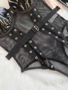 weiweihu 3-Piece Set Women's Goth Sexy Lace Bodysuit Lingerie, Rave, Going Out.Sexy Lingerie Thong Bikini Set  Halloween Costumes Women  Cosplay Lingerie   Shapewear Tummy Control Sexy Halloween Costumes Women Fall Outfits For Women   Halloween Costumes Women>Sexy  Halloween Costumes>Rave   Juguetes Mujer  Corset De Mujer   Corset Tops    Shapewear Tummy Control - 黑色 - 查看 6
